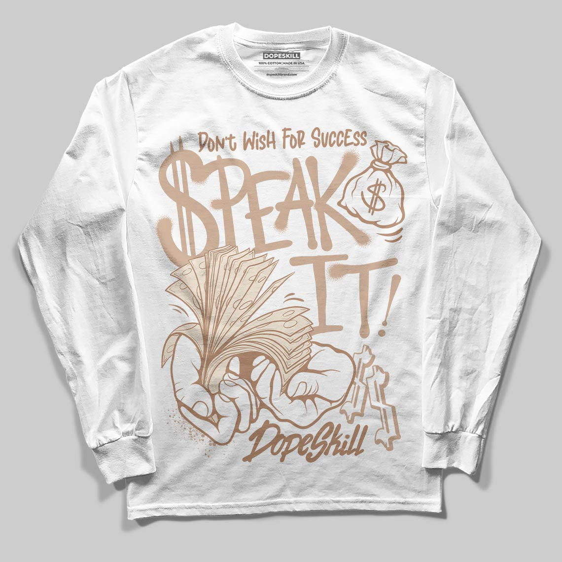 Jordan 4 Retro Cozy Girl DopeSkill Long Sleeve T-Shirt Speak It Graphic Streetwear - White