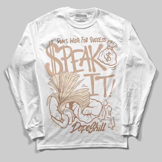Jordan 4 Retro Cozy Girl DopeSkill Long Sleeve T-Shirt Speak It Graphic Streetwear - White