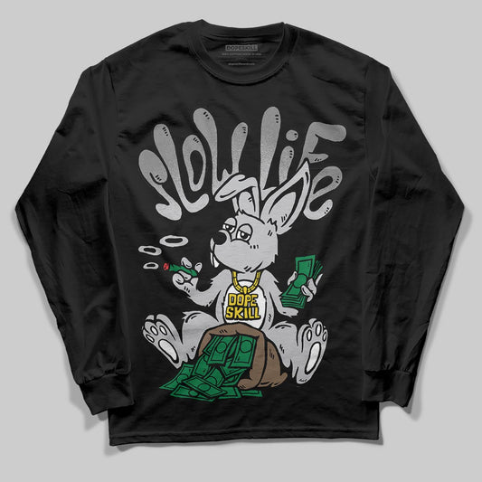Grey Sneakers DopeSkill Long Sleeve T-Shirt Slow Life Graphic Streetwear  - black