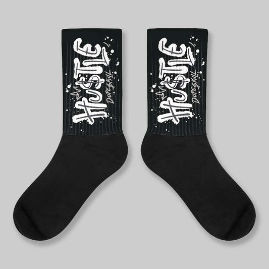 Black Cat 3s DopeSkill Sublimated Sock Hustle Graphic