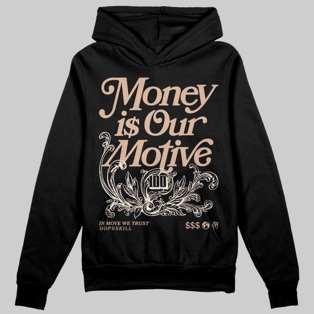 Jordan 4 Retro Cozy Girl DopeSkill Hoodie Sweatshirt Money Is Our Motive Typo Graphic Streetwear - black