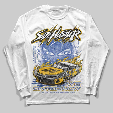 Royal Blue Sneakers DopeSkill Long Sleeve T-Shirt Flexin' Graphic Streetwear - White