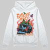 Orange, Black and White Sneakers DopeSkill Hoodie Sweatshirt Ease My Mind Graphic Streetwear - White