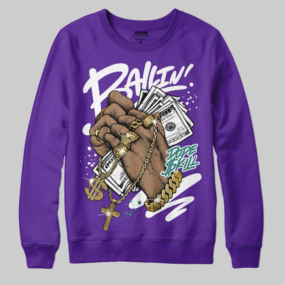 Jordan 5 OG “Grape” DopeSkill Sweatshirt Always Ballin' Graphic Streetwear - Purple