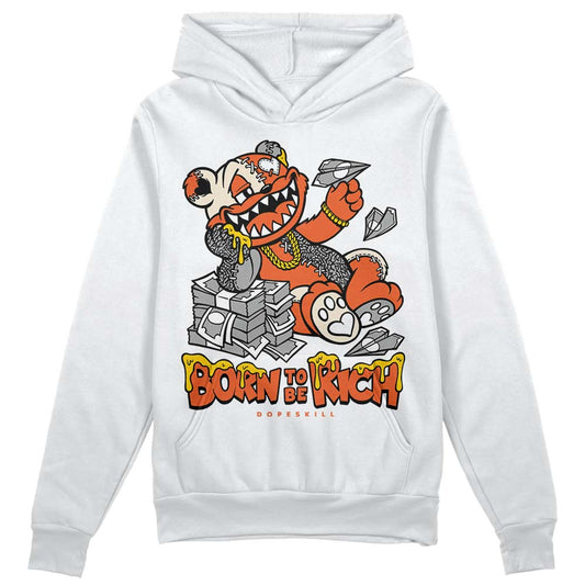 Jordan 3 Georgia Peach DopeSkill Hoodie Sweatshirt Born To Be Rich Graphic Streetwear - White