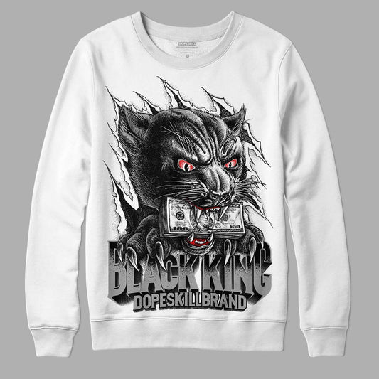 Dunk Low Panda White Black DopeSkill Sweatshirt Black King Graphic Streetwear - White