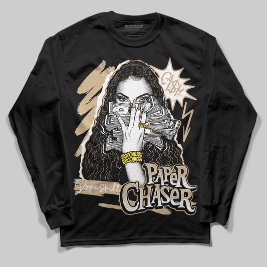 TAN Sneakers DopeSkill Long Sleeve T-Shirt NPC Graphic Streetwear - Black