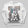 Harris Tweed x Dunk Low Denim Turquoise and Baroque Brown DopeSkill Long Sleeve T-Shirt Real Lover Graphic Streetwear - White