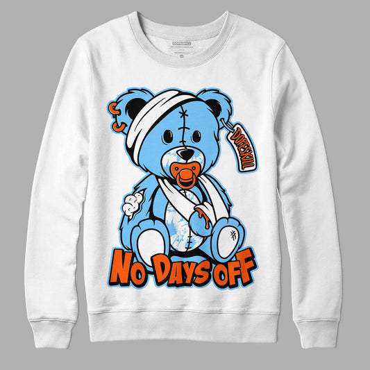 Dunk Low Futura University Blue DopeSkill Sweatshirt Hurt Bear Graphic Streetwear - WHite