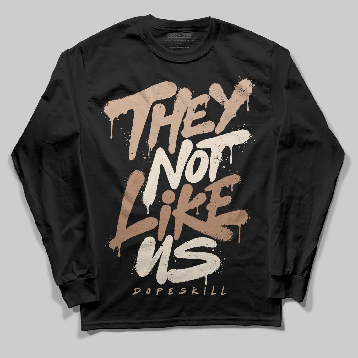 Jordan 4 Retro Cozy Girl DopeSkill Long Sleeve T-Shirt They Not Like Us Graphic Streetwear - black