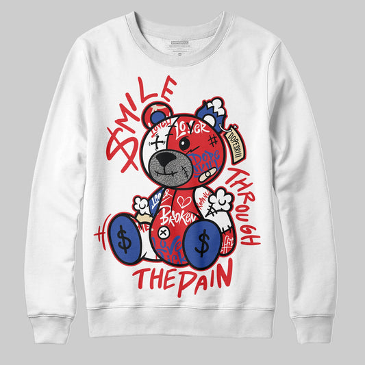 Jordan 3 “Seoul 2.0” DopeSkill Sweatshirt Smile Through The Pain Graphic Streetwear - White
