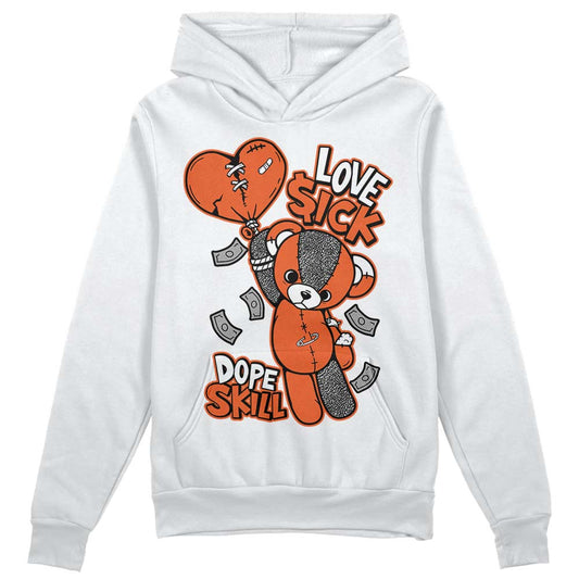 Jordan 3 Georgia Peach DopeSkill Hoodie Sweatshirt Love Sick Graphic Streetwear - White