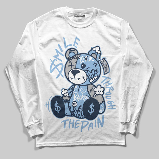 Asics Gel-Cumulus 16 Wash/Independence Blue DopeSkill Long Sleeve T-Shirt Smile Through The Pain Graphic Streetwear - White