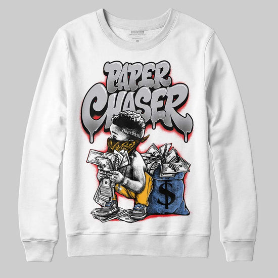 Grey Sneakers DopeSkill Sweatshirt Paper Chaser Boy Graphic Streetwear - White