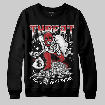 Jordan 1 Retro High OG Black Toe Reimagined DopeSkill Sweatshirt Threat Graphic Streetwear - Black