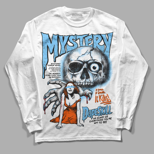 Dunk Low Futura University Blue DopeSkill Long Sleeve T-Shirt Mystery Ghostly Grasp Graphic Streetwear - White