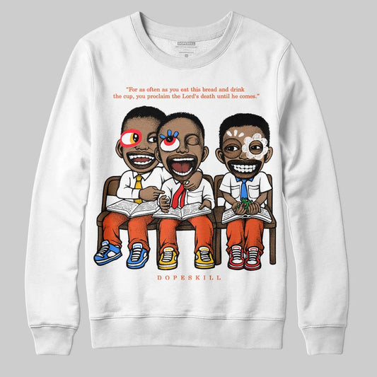 MSCHF Super Normal 2 Orange Milk DopeSkill Sweatshirt First Sunday Graphic Streetwear - White