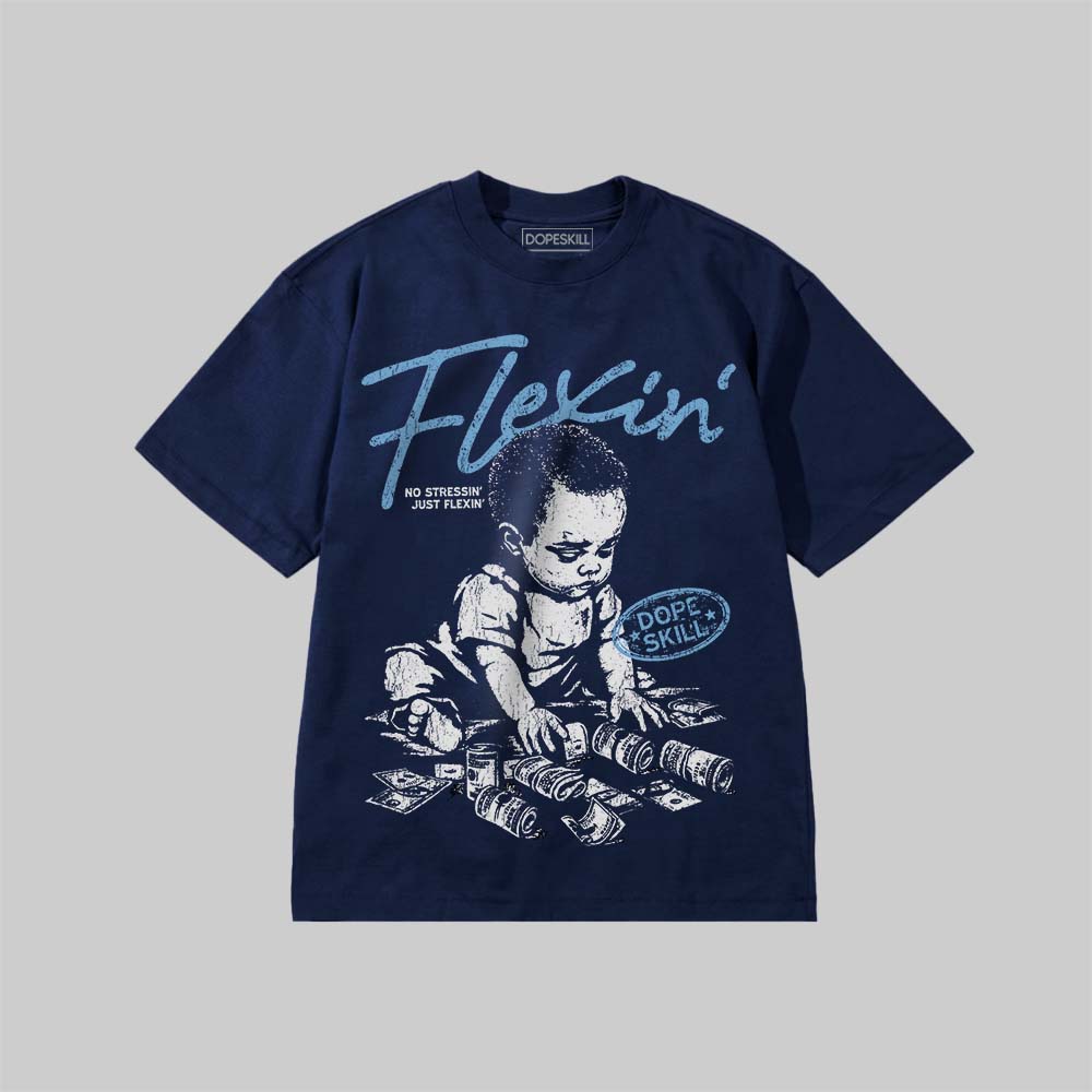 Flexin' DopeSkill Premium T-shirt Streetwear - Navy