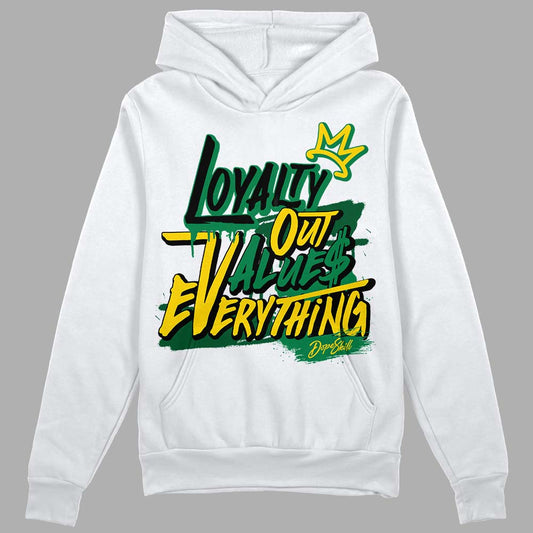Green Sneakers DopeSkill Hoodie Sweatshirt LOVE Graphic Streetwear - White