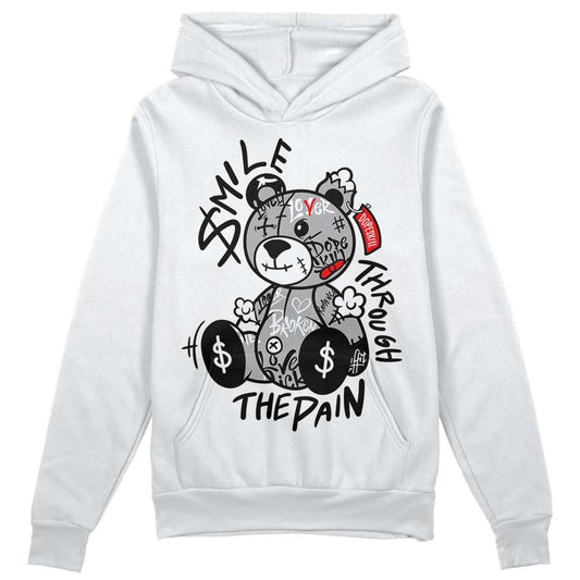 Jordan 1 Low OG “Shadow” DopeSkill Hoodie Sweatshirt Smile Through The Pain Graphic Streetwear - White