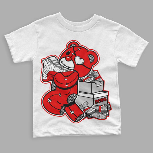 Jordan 12 “Cherry” DopeSkill Toddler Kids T-shirt Bear Steals Sneaker Graphic Streetwear - White 