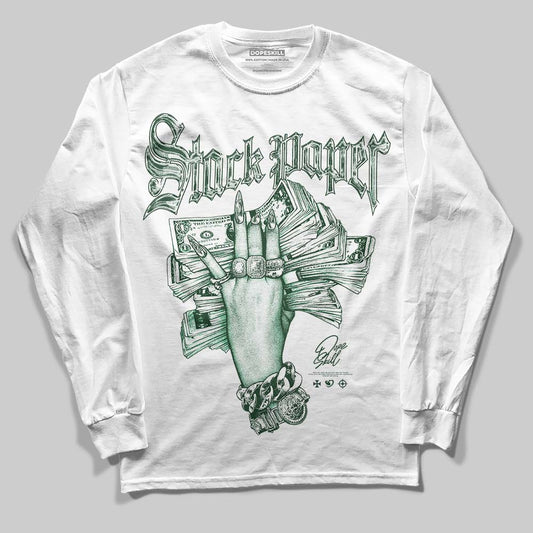 Green Sneakers DopeSkill Long Sleeve T-Shirt Stack Paper Graphic Streetwear - White
