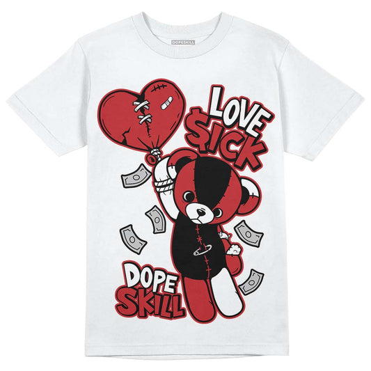 Jordan 12 “Red Taxi” DopeSkill T-Shirt Love Sick Graphic Streetwear - White