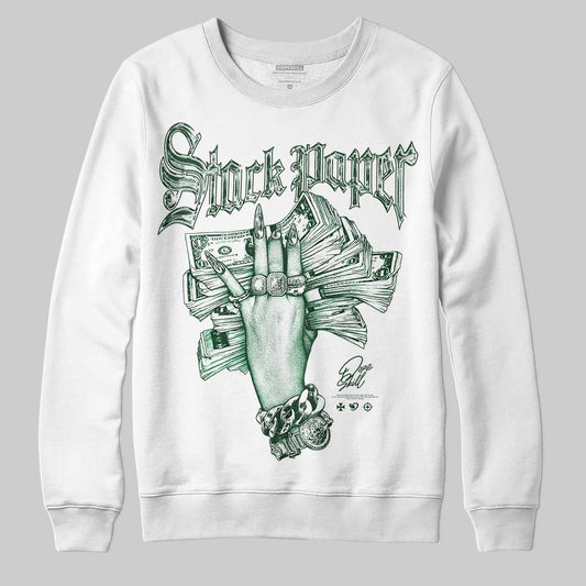 Green Sneakers DopeSkill Sweatshirt Stack Paper Graphic Streetwear - White