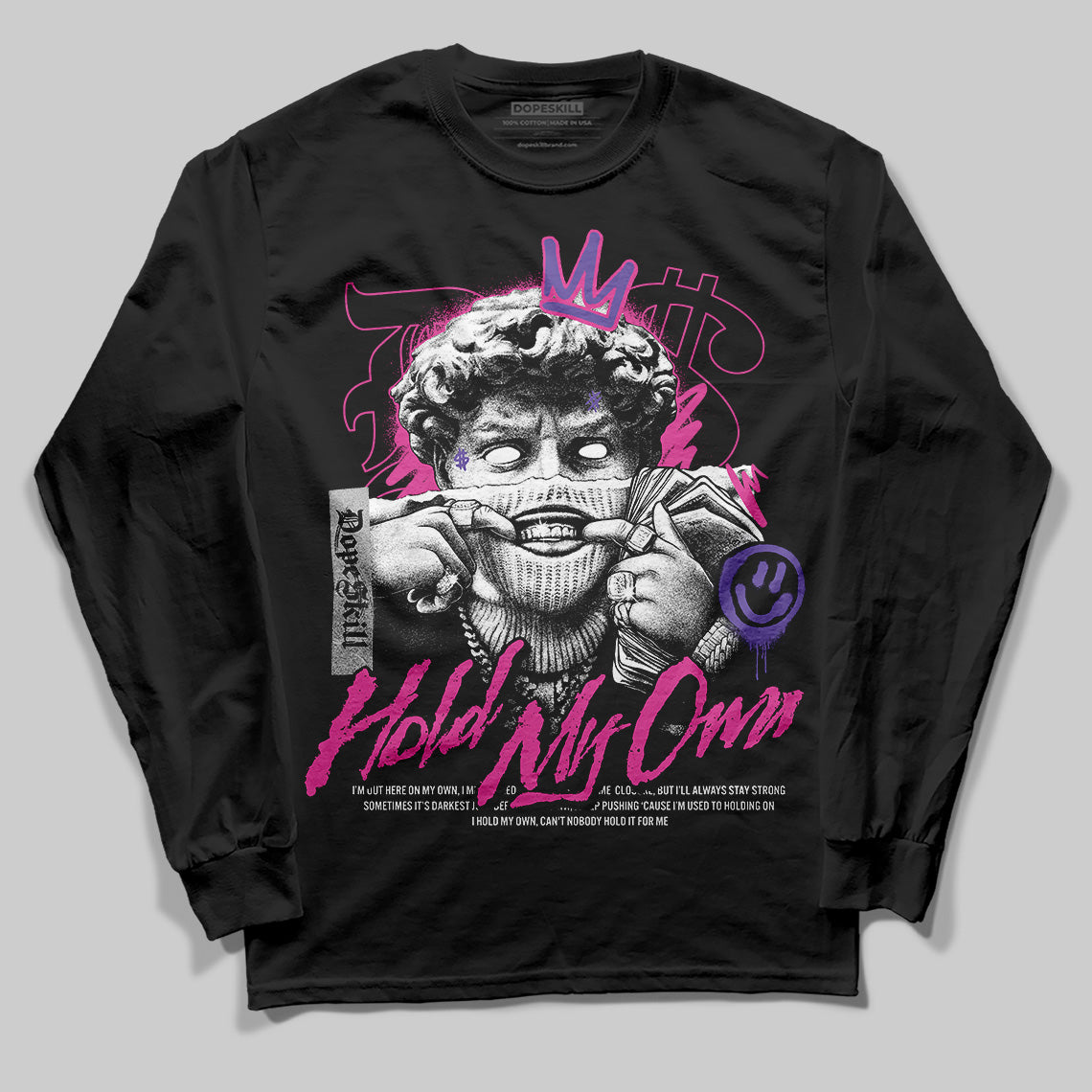 Dunk Low GS “Active Fuchsia” DopeSkill Long Sleeve T-Shirt In My Way Graphic Streetwear - Black