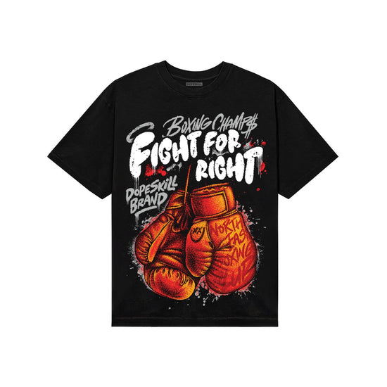 Black and White Sneakers DopeSkill T-Shirt Fight For Right Graphic Streetwear - black