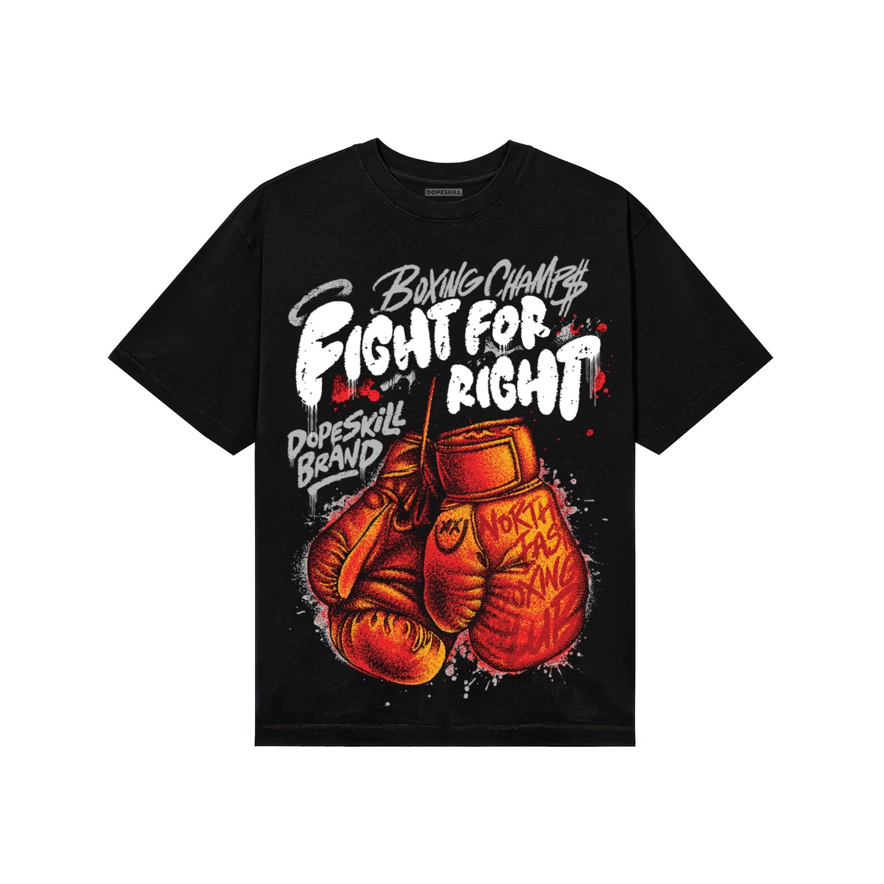 Black and White Sneakers DopeSkill T-Shirt Fight For Right Graphic Streetwear - black