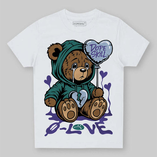 Jordan 5 OG “Grape” DopeSkill Toddler Kids T-shirt Broken Bear Graphic Streetwear - White