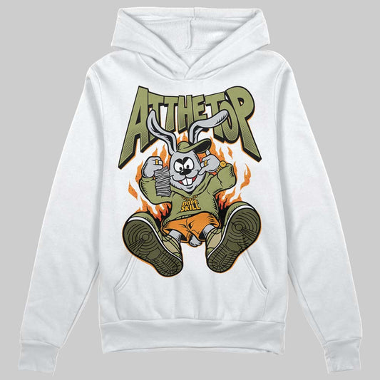 Olive Sneakers DopeSkill Hoodie Sweatshirt At The Top Graphic Streetwear - White