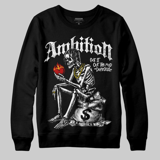 Black and White Sneakers DopeSkill Sweatshirt Ambition Graphic Streetwear - Black