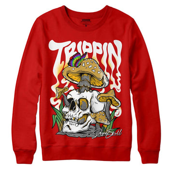 Red Sneakers DopeSkill Red Sweatshirt Trippin Graphic Streetwear