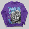 PURPLE Sneakers DopeSkill Long Sleeve T-Shirt Pocket Change Graphic Streetwear - Purple