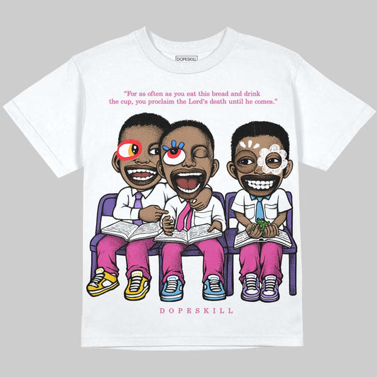 Dunk Low GS “Active Fuchsia” DopeSkill Oversize Print T-Shirt First Sunday Graphic Streetwear
