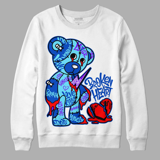 Dunk Low Argon DopeSkill Sweatshirt Broken Heart Graphic Streetwear - White