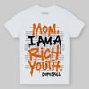 Orange, Black and White Sneakers DopeSkill Toddler Kids T-shirt Mom, I Am A Rich Youth Graphic Streetwear - White