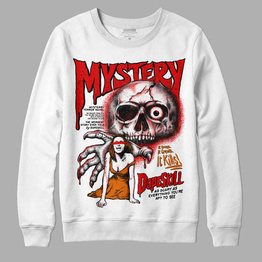 Jordan 4 Retro Red Cement DopeSkill Sweatshirt Mystery Ghostly Grasp Graphic Streetwear - White