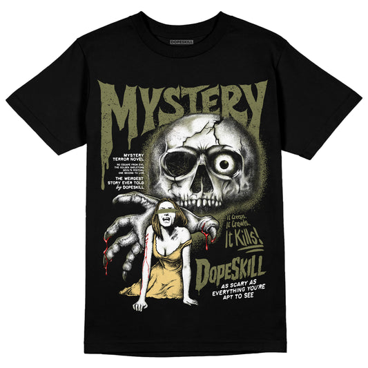 Jordan 4 Retro SE Craft Medium Olive DopeSkill T-Shirt Mystery Ghostly Grasp Graphic Streetwear - Black