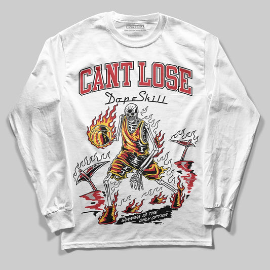 Jordan 14 Retro Ferrari (2025) DopeSkill Long Sleeve T-Shirt Cant Lose Graphic Streetwear - White