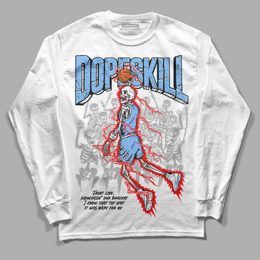 Jordan 9 Powder Blue DopeSkill Long Sleeve T-Shirt Thunder Dunk Graphic Streetwear - White