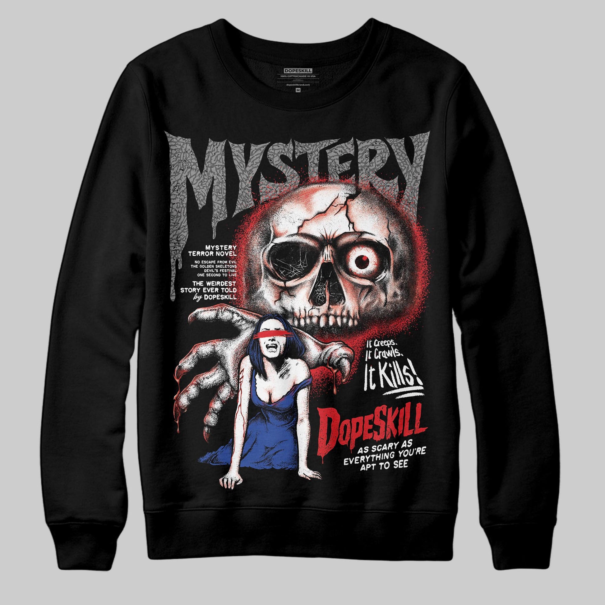 Jordan 3 “Seoul 2.0” DopeSkill Sweatshirt Mystery Ghostly Grasp Graphic Streetwear - Black