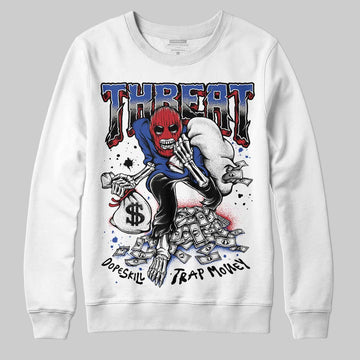 Jordan 4 “Rare Air” DopeSkill Sweatshirt Threat Graphic Streetwear - White
