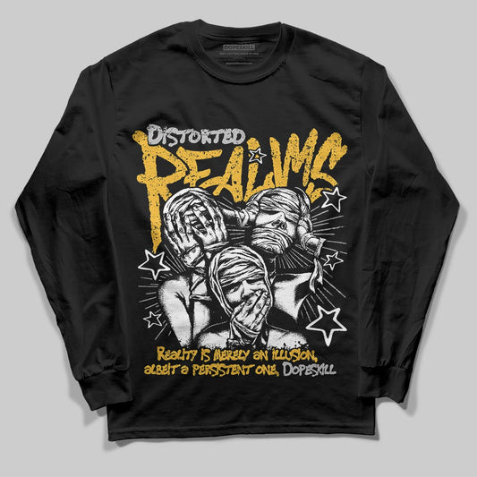 Jordan 5 'Tokyo' DopeSkill Long Sleeve T-Shirt Distorted Realms Graphic Streetwear - Black