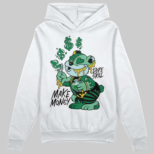 Green Sneakers DopeSkill Hoodie Sweatshirt Make Money Graphic Streetwear - White