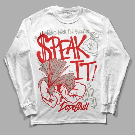 Jordan 3 Fire Red DopeSkill Long Sleeve T-Shirt Speak It Graphic Streetwear - White