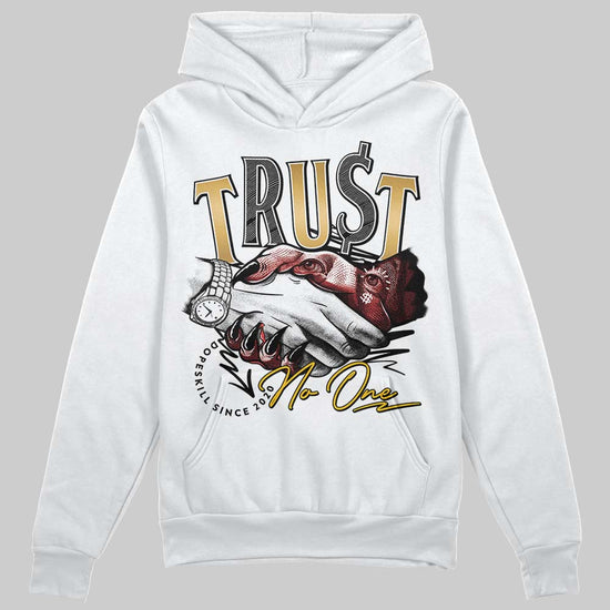 Jordan 12 Retro 'Taxi' 2025 DopeSkill Hoodie Sweatshirt Trust No One Graphic Streetwear - White