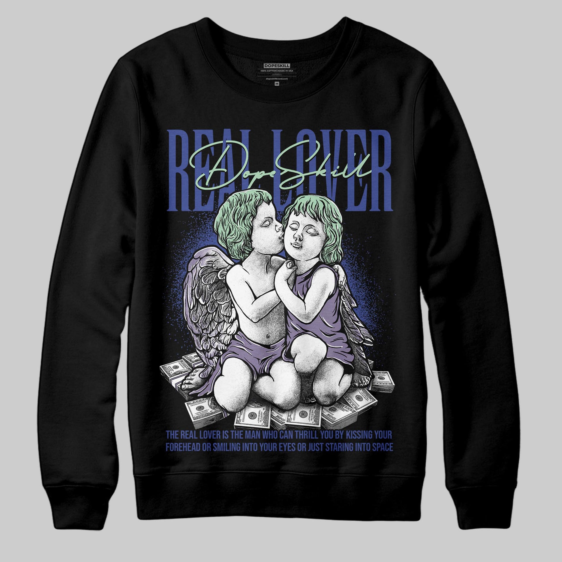 Jordan 1 Retro Low OG Zion Williamson Voodoo Alternate DopeSkill Sweatshirt Real Lover Graphic Streetwear - black